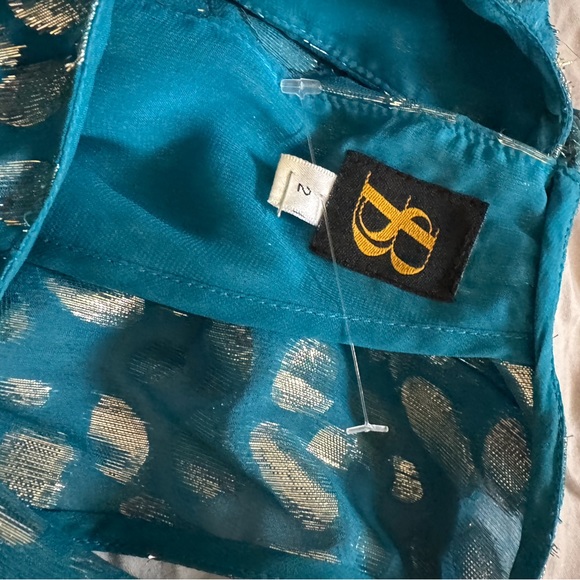 Vintage Silk Pleated Trapeze Mini Dress - Picture 2 of 4